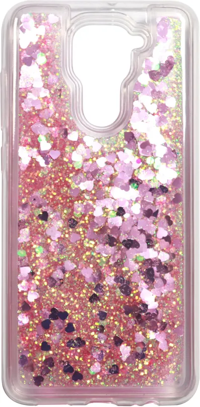 Kryt na mobil Iwill Glitter Liquid Heart Case pre Xiaomi Redmi Note 9 Pink