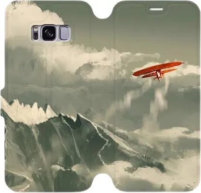 Kryt na mobil Flipové puzdro na mobil Samsung Galaxy S8 - MA03P Oranžové lietadlo v horách