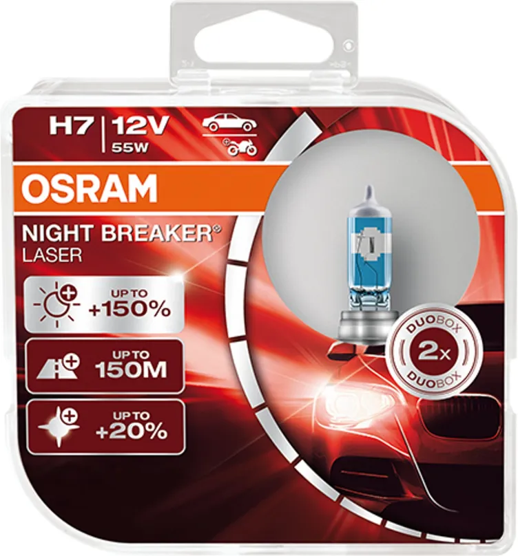 Autožiarovka OSRAM H7 Night Breaker Laser +150%, 2ks