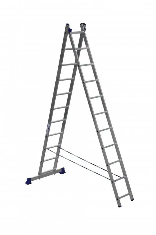 Rebrík Alumet, univerzálny 2-dielny rebrík, 2x11 priečok, 33 x 310 cm, max. 150 kg