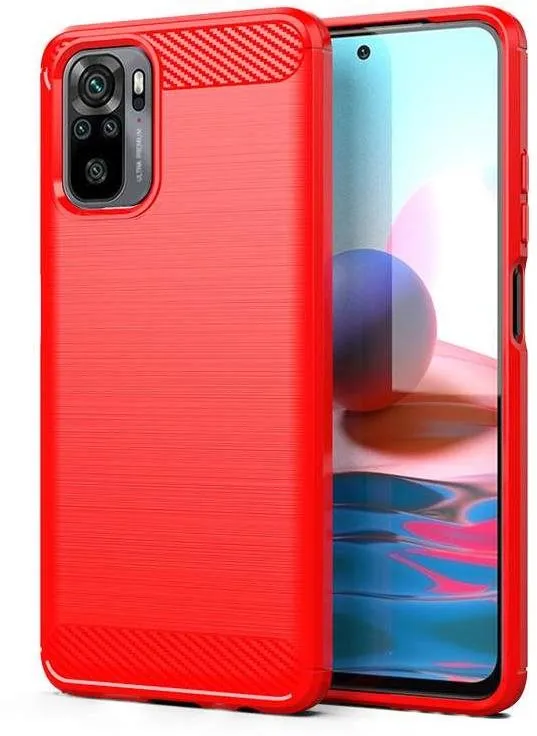 Kryt na mobil TopQ Xiaomi Redmi Note 10 silikón červený 58897