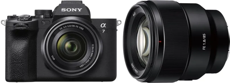Digitálny fotoaparát Sony Alpha A7 IV + FE 28 – 70 mm F3,5 – 5,6 OSS + FE 85 mm f/1.8