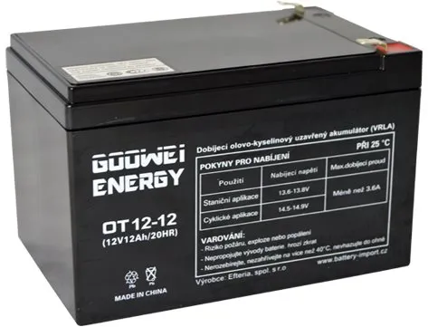 Batérie pre záložné zdroje GOOWEI ENERGY Bezúdržbový olovený akumulátor OT12-12, 12V, 12Ah