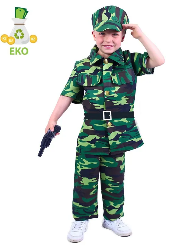 Kostým Rappa detský kostým vojak (M)