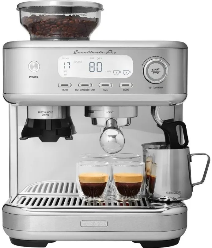 Pákový kávovar SENCOR SES 6050SS Espresso, do domácnosti, príkon 1770 W, tlak 15 bar, o