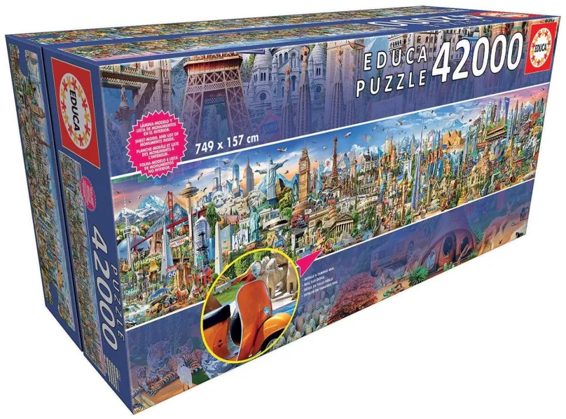 Puzzle Educa Puzzle Okolo sveta 42000 dielikov