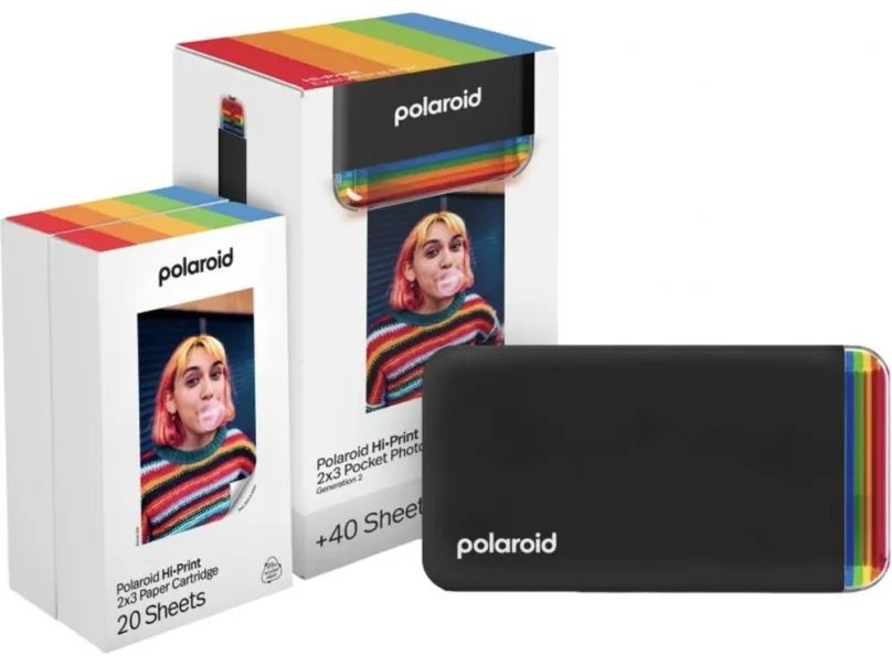 Termosublimačná tlačiareň Polaroid Hi·Print 2x3 Pocket Photo Printer Generation 2 Starter Set Black