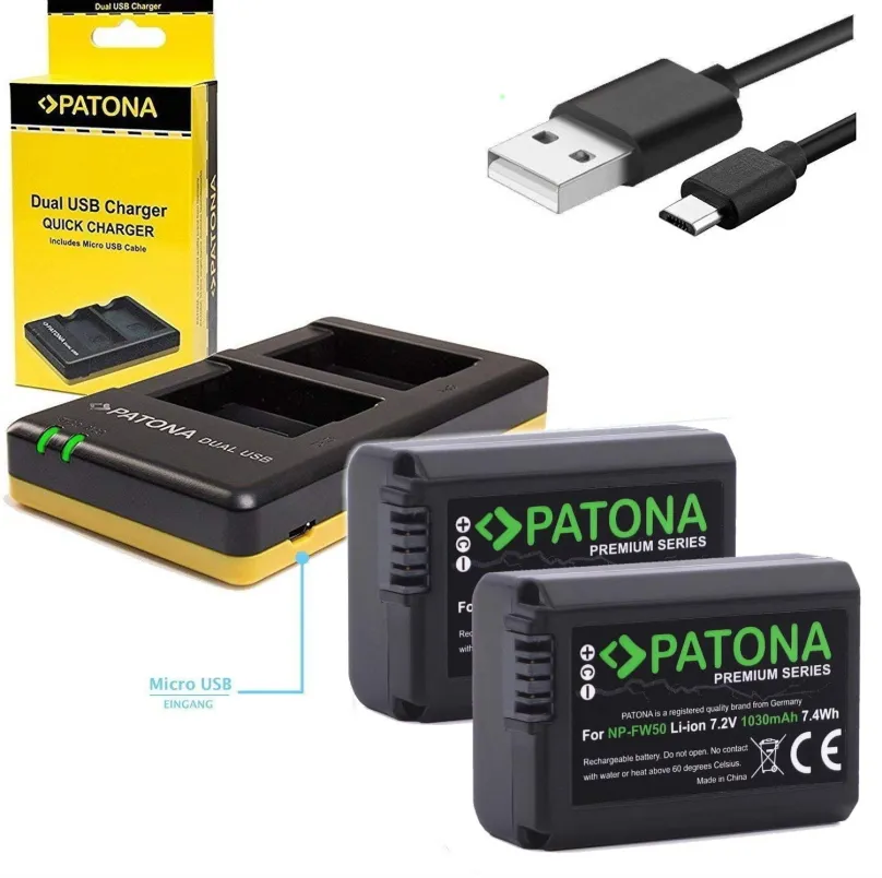 Nabíjačka akumulátorov Paton Foto Dual Quick Sony NP-FW50 + 2x batéria 1030mAh