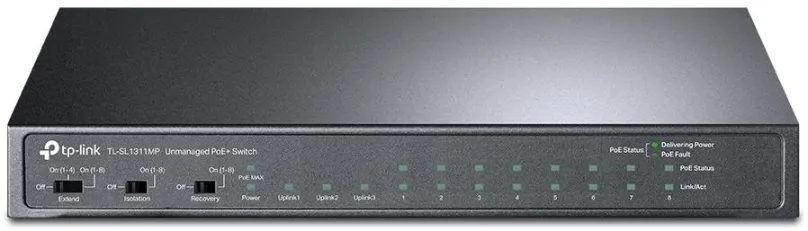 Switch TP-Link TL-SL1311MP, 2x 10/100/1000Base-T, L2, Power over Ethernet (PoE) a QoS (Qua