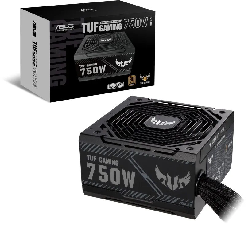 Počítačový zdroj ASUS TUF GAMING 750B, 750W, ATX, 80 PLUS Bronzia, 4 ks PCIe (8-pin / 6+2-