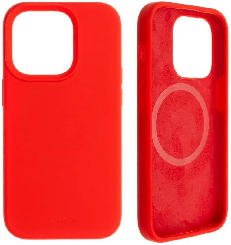Kryt na mobil FIXED MagFlow s podporou MagSafe pre Apple iPhone 14 Pre červený