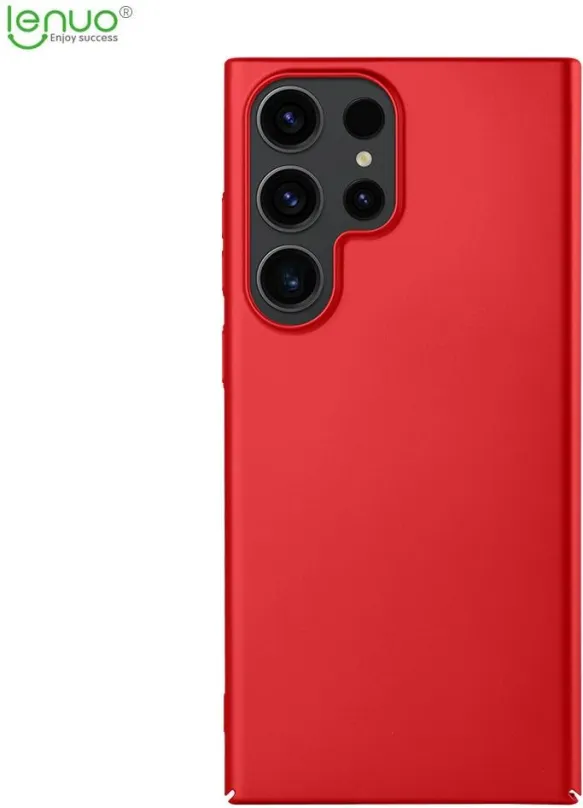 Kryt na mobil Lenuo Leshield obal pre Samsung Galaxy S23 Ultra, červená