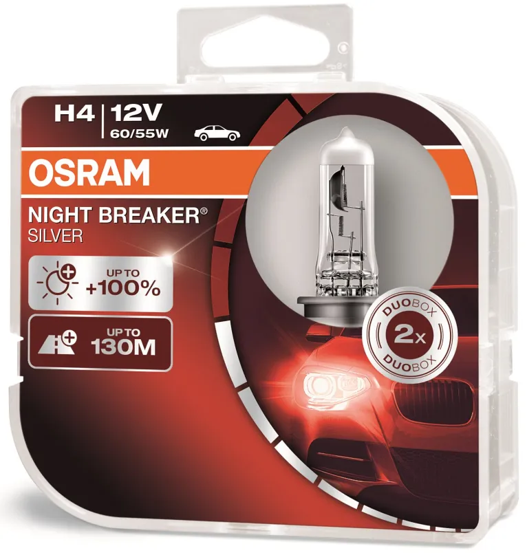 Autožiarovka OSRAM H4 Night Breaker SILVER + 100%, 2ks