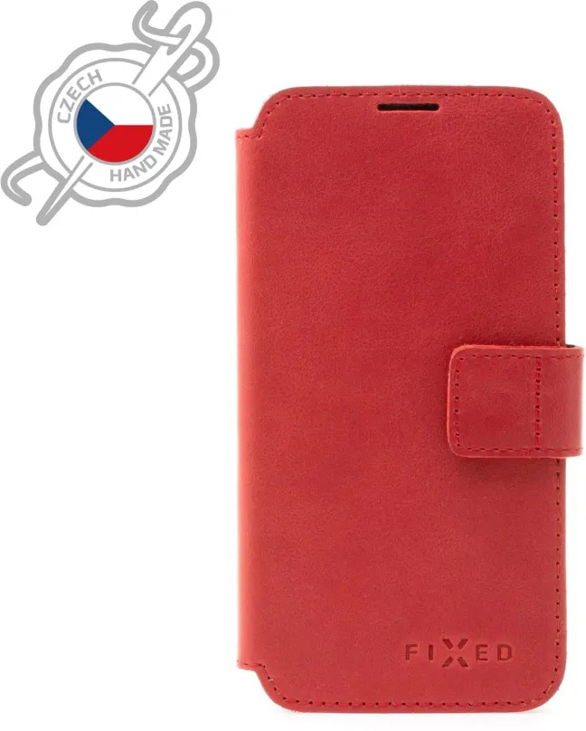 Puzdro na mobil FIXED ProFit z pravej hovädzej kože pre Apple iPhone 12/12 Pre červené