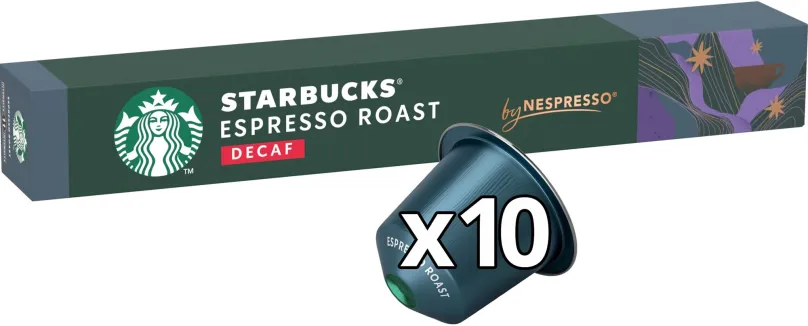 Kávové kapsule STARBUCKS® Espresso Roast Decaf by NESPRESSO® Dark Roast Kávové kapsule, 10 kapsúl v balení, 57g