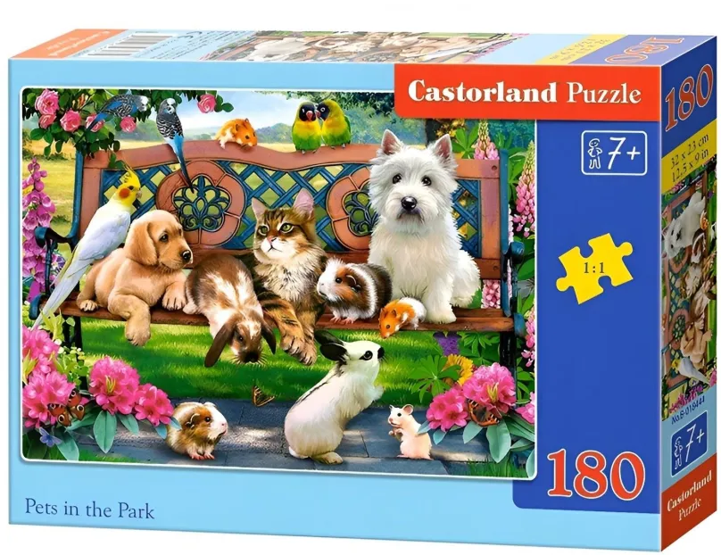 Puzzle CASTORLAND Puzzle Zvieratká v parku 180 dielikov