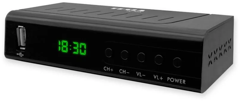 Set-top box TESLA TE-323, DVB-T2 prijímač, H.265 (HEVC)