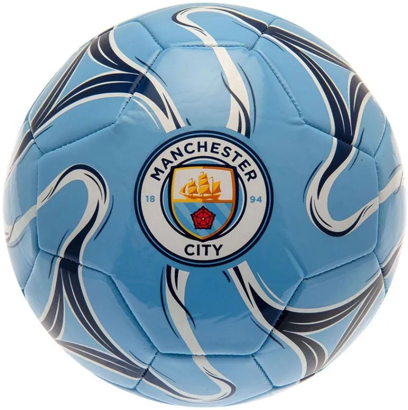 Futbalová lopta Ouky Manchester City FC, modrá, veľ. 1