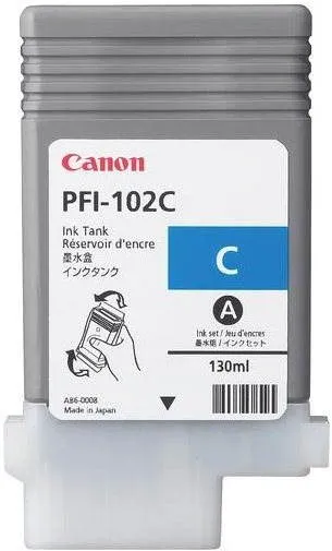 Cartridge Canon PFI-102C azúrová