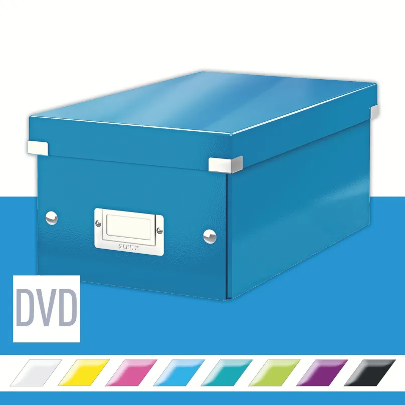 Archivačná krabica LEITZ WOW Click & Store DVD 20.6 x 14.7 x 35.2 cm, modrá