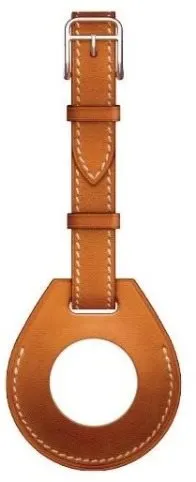 AirTag pútko COTEetCI kožené puzdro na batožinu H-series pre Apple AirTag, oranžové