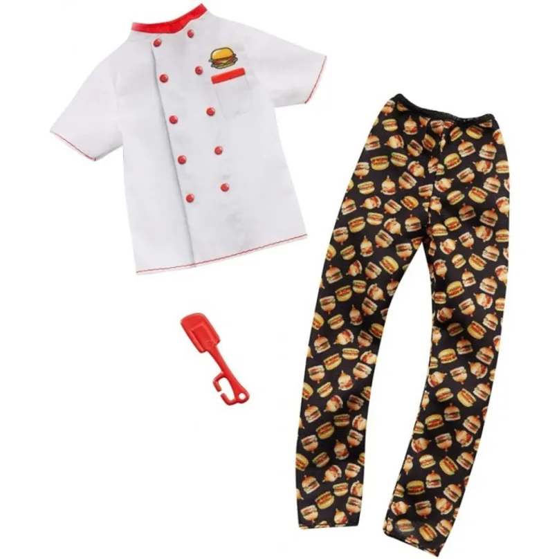 Barbie Kenove profesijné oblečky - Hamburger kuchár, Mattel GHX44