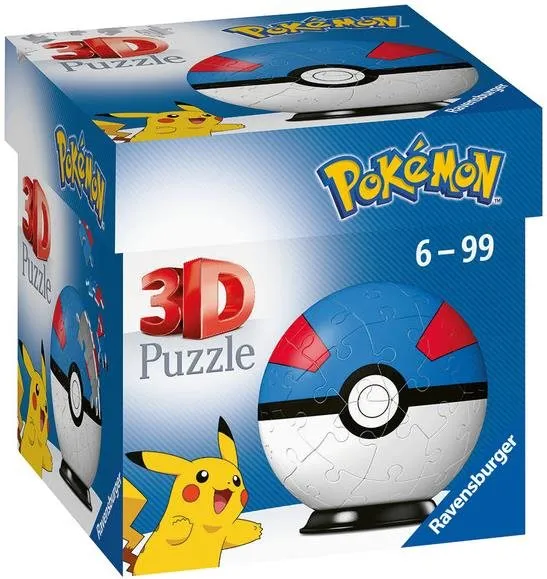 Puzzle Ravensburger 3D puzzle 112654 puzzle-Ball Pokémon Motív 2 - položka 54 dielikov