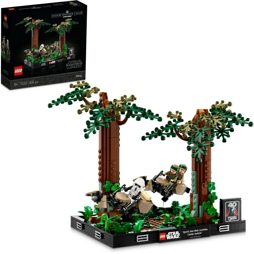 LEGO stavebnica LEGO® Star Wars™ 75353 Naháňačka spídrov na planéte Endor™ – dioráma