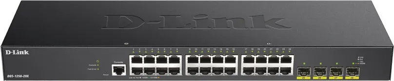 Switch D-LINK DGS-1250-28X, do racku, 24x RJ-45, 4x SFP, 24x 10/100/1000Base-T, prenosová