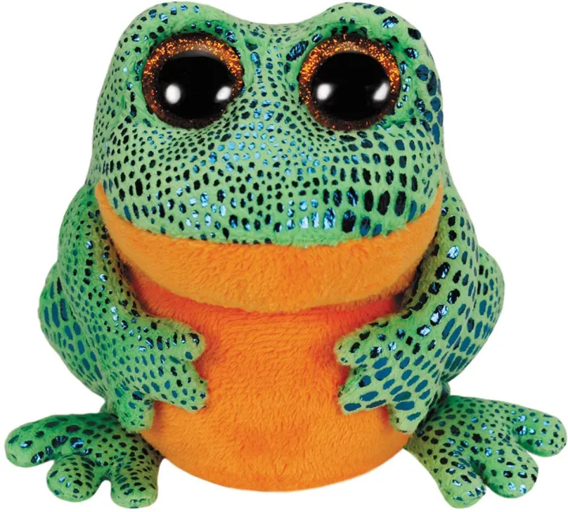 Plyšák TY Žaba zeleno-oranžové očká 15 cm