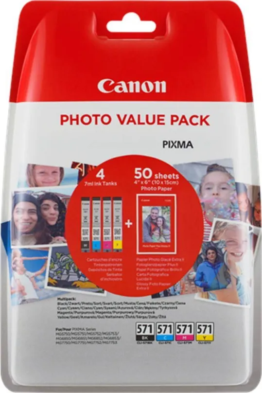 Cartridge Canon XL CLI-571 C / M / Y / BK PHOTO VALUE Multi pack