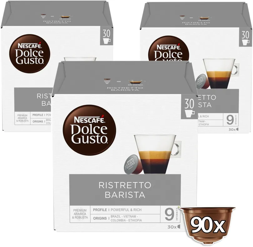 Kávové kapsule NESCAFÉ® Dolce Gusto® Barista, 30 kapsúl v balení (3ks)