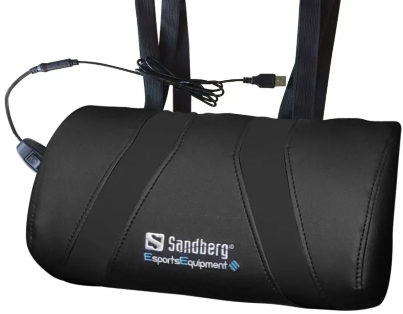 Masážny vankúš SANDBERG USB čierny k hernej stoličke