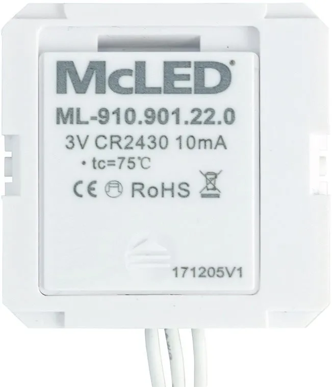 Diaľkový ovládač McLED RF ovládač do inštalačnej krabičky, 1 zóna