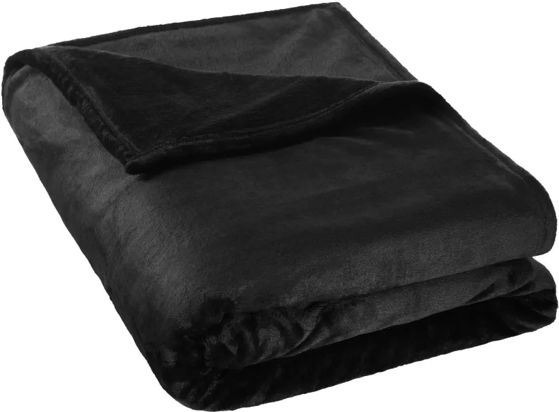 Deka Tectake Hrejivá deka mikroplyš, 220x240 cm, čierna
