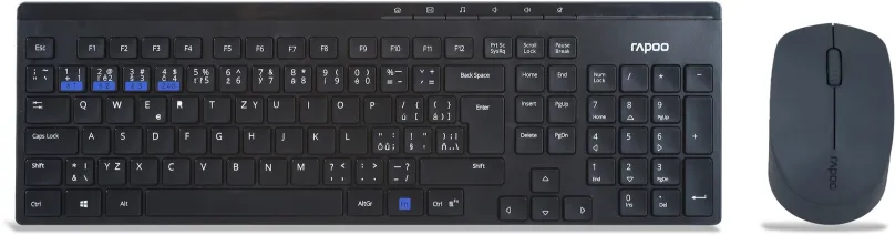 Set klávesnice a myši Rapoo 8100 Wireless Multi-Mode Black - CZ/SK
