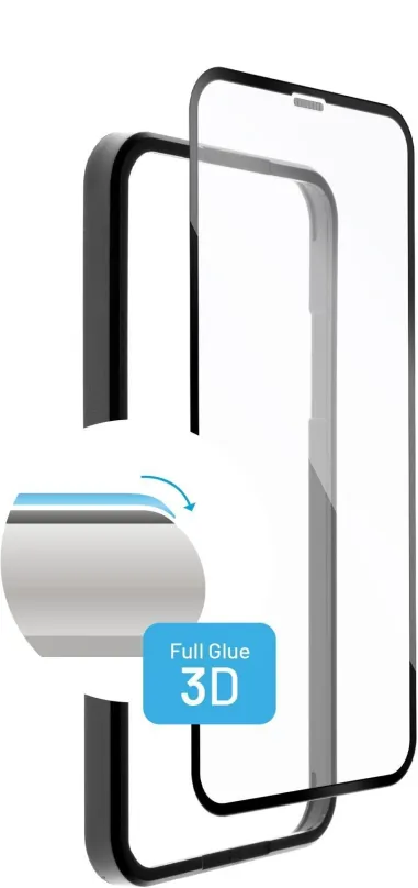 Ochranné sklo FIXED 3D FullGlue-Cover s aplikátorom pre Apple iPhone XR/11 čierne