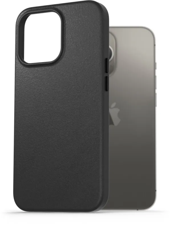 Kryt na mobil AlzaGuard Genuine Leather Case pre iPhone 13 Pre čiernych
