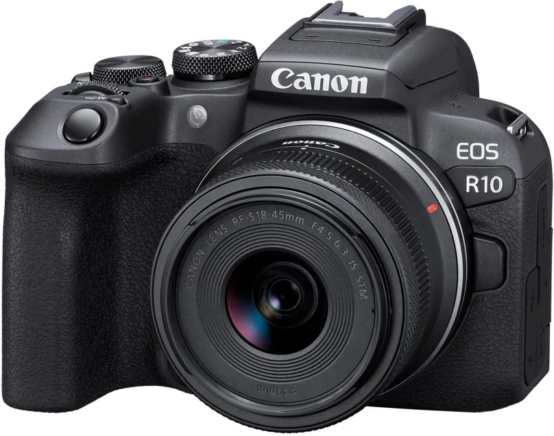 Digitálny fotoaparát Canon EOS R10 + RF-S 18-45mm 4.5-6.3 IS STM + EF-EOS R adaptér