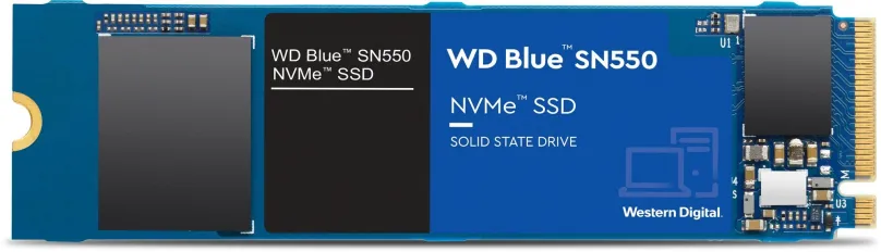 SSD disk WD Blue SN550 NVMe SSD 1TB, M.2 (PCIe 3.0 4x NVMe), 3D NAND, rýchlosť čítania 240
