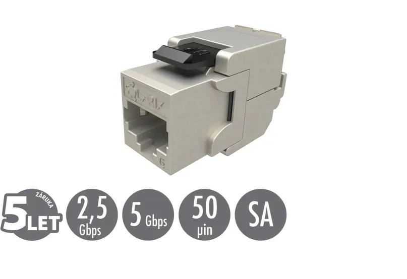 Keystone Solarix CAT6 STP RJ45 čierny samorezná