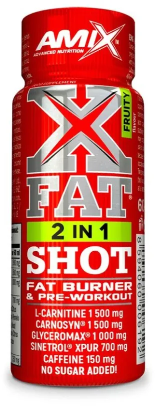 Športový nápoj Amix Nutrition Xfat 2 in 1 Shot, 60ml, fruity