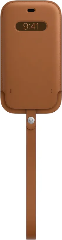 Puzdro na mobil Apple iPhone 12 a 12 Pre Kožený návlek s MagSafe sedlovo hnedý