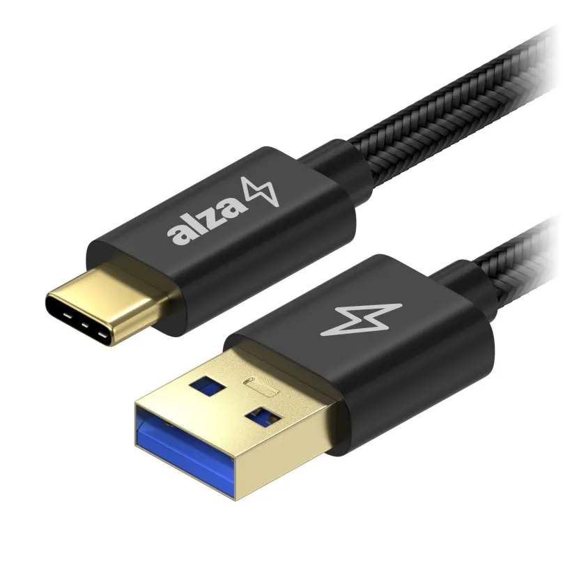 Dátový kábel AlzaPower AluCore USB-C 3.2 Gen 1, 0.5m čierny