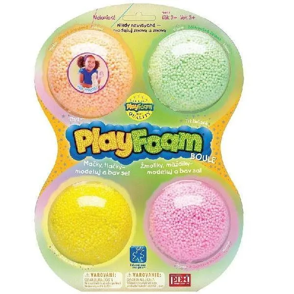 Modelovacia hmota PlayFoam Boule 4pack - Trblietavé