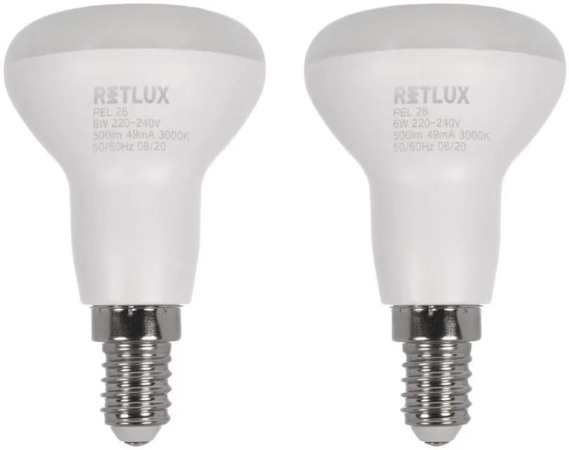 LED žiarovka RETLUX REL 28 LED R50 2x6W E14 WW