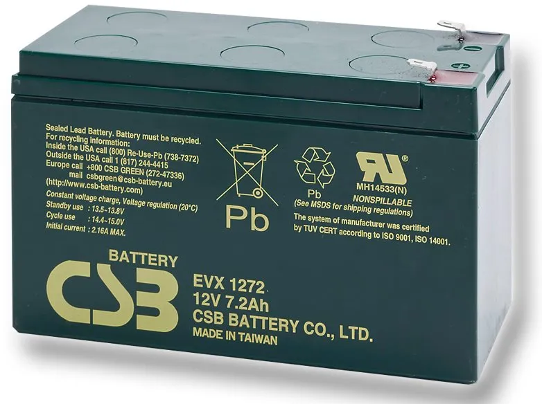 Trakčné batérie CSB EVX1272, batérie 12V, 7,2Ah