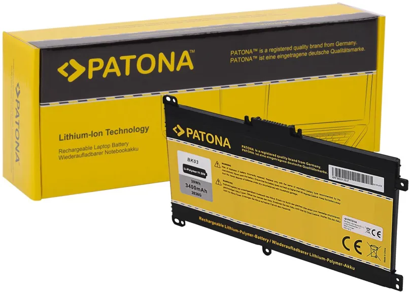 Batéria do notebooku PATONA pre ntb HP Pavilion X360 3400mAh Li-Pol 11,55V BK03/BK03XL
