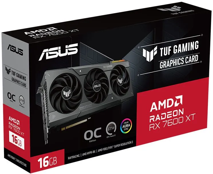 Grafická karta ASUS TUF Radeon RX 7600 XT O16G GAMING