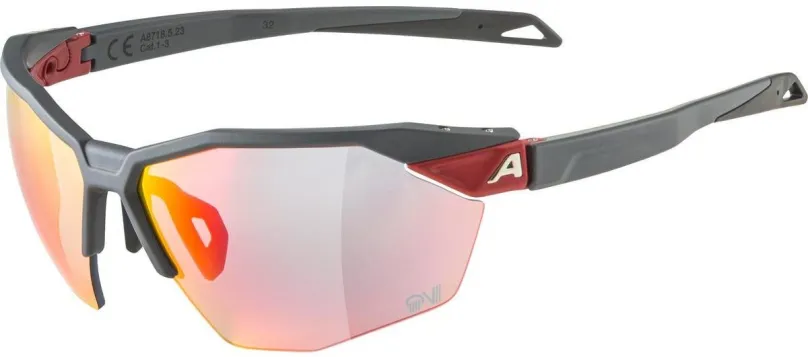 Cyklistické okuliare Alpina Twist SIX HR QV midnight-grey red matt